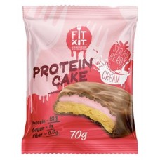 FitKit Protein Cake 70г клубника со сливками