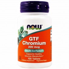 NOW - GTF Chromium Хелатный (100таб 200мкг 50 порций)