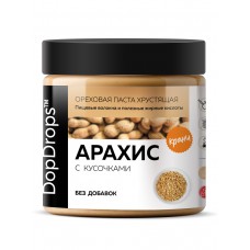 DopDrops - Арахисовая Паста Хрустящая (500г) с кусочками арахиса