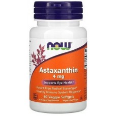 NOW - Astaxanthin (4мг 60кап 60 порций)
